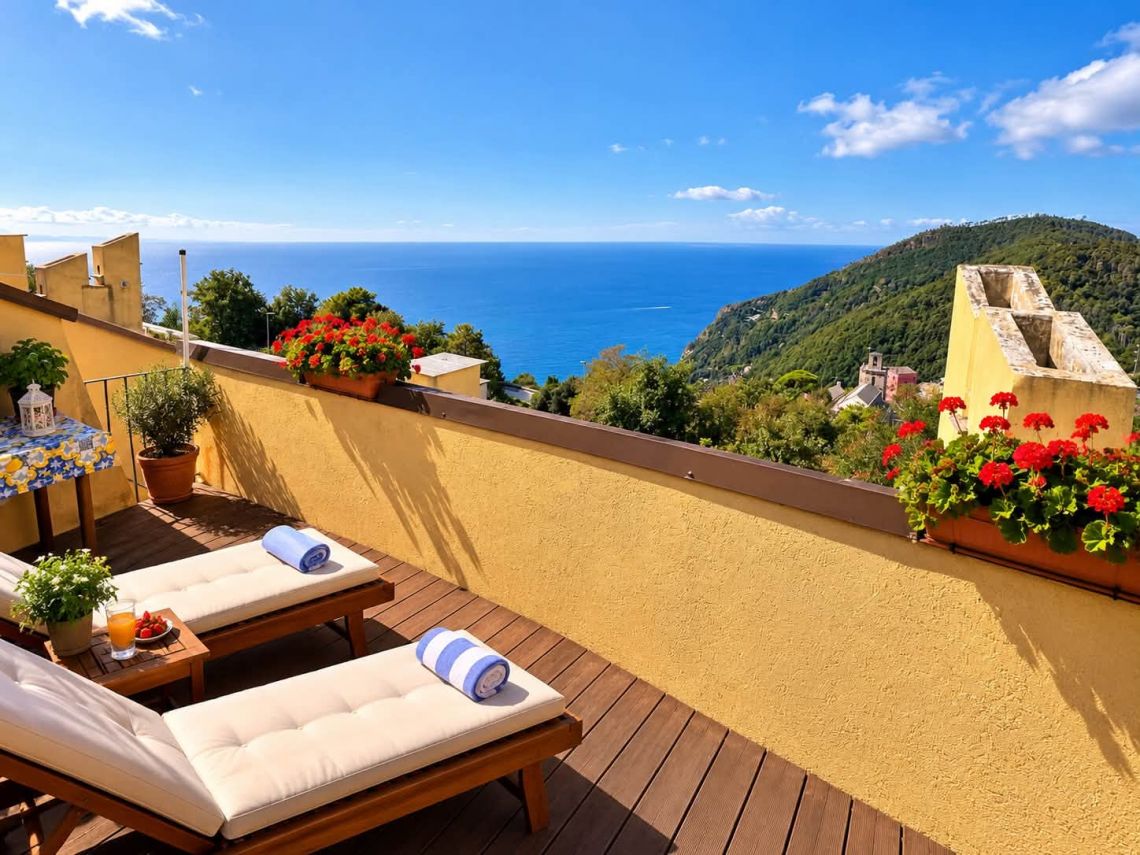 La Casa tra il Cielo e il mare  | Framura - Case e ville - Baie del Levante